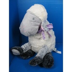 Animal Adventure Gray/White Sheep Lamb Plush Stuffed Animal Corduroy 2018